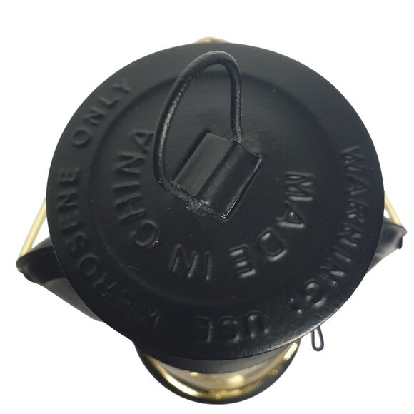 Hurricane Hanging Black Gold Kerosene Lantern Decor Decorative Piece Only - Picture 4 of 6